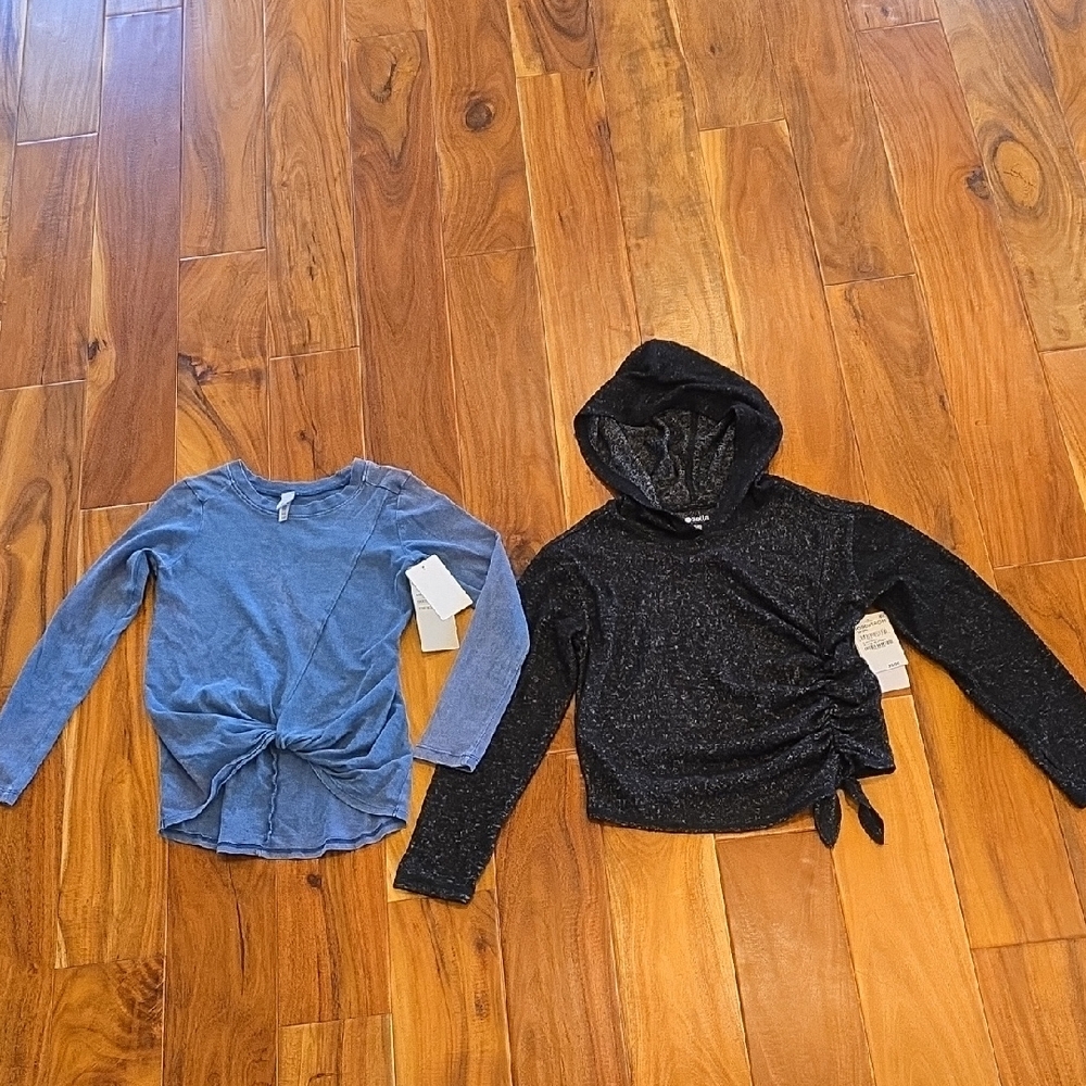 Zella Girls Size XS (5/6). Two Long Sleeve Tops. NWT